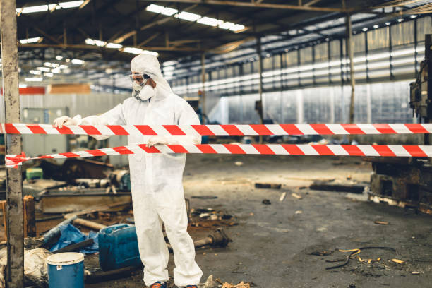 Professional Biohazard technician working in Lotus, CA